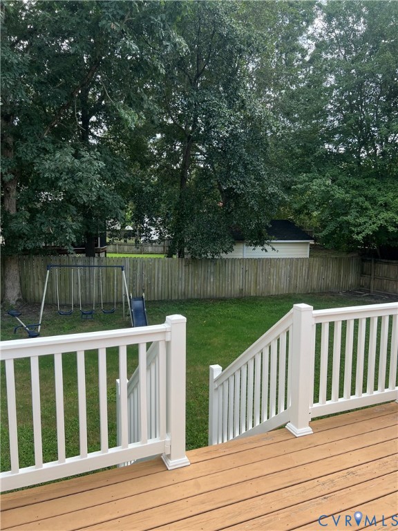 9055 Castle Point Road Glen Allen, VA 23060 - Photo 16 of 19 a view of deck with a wooden fence