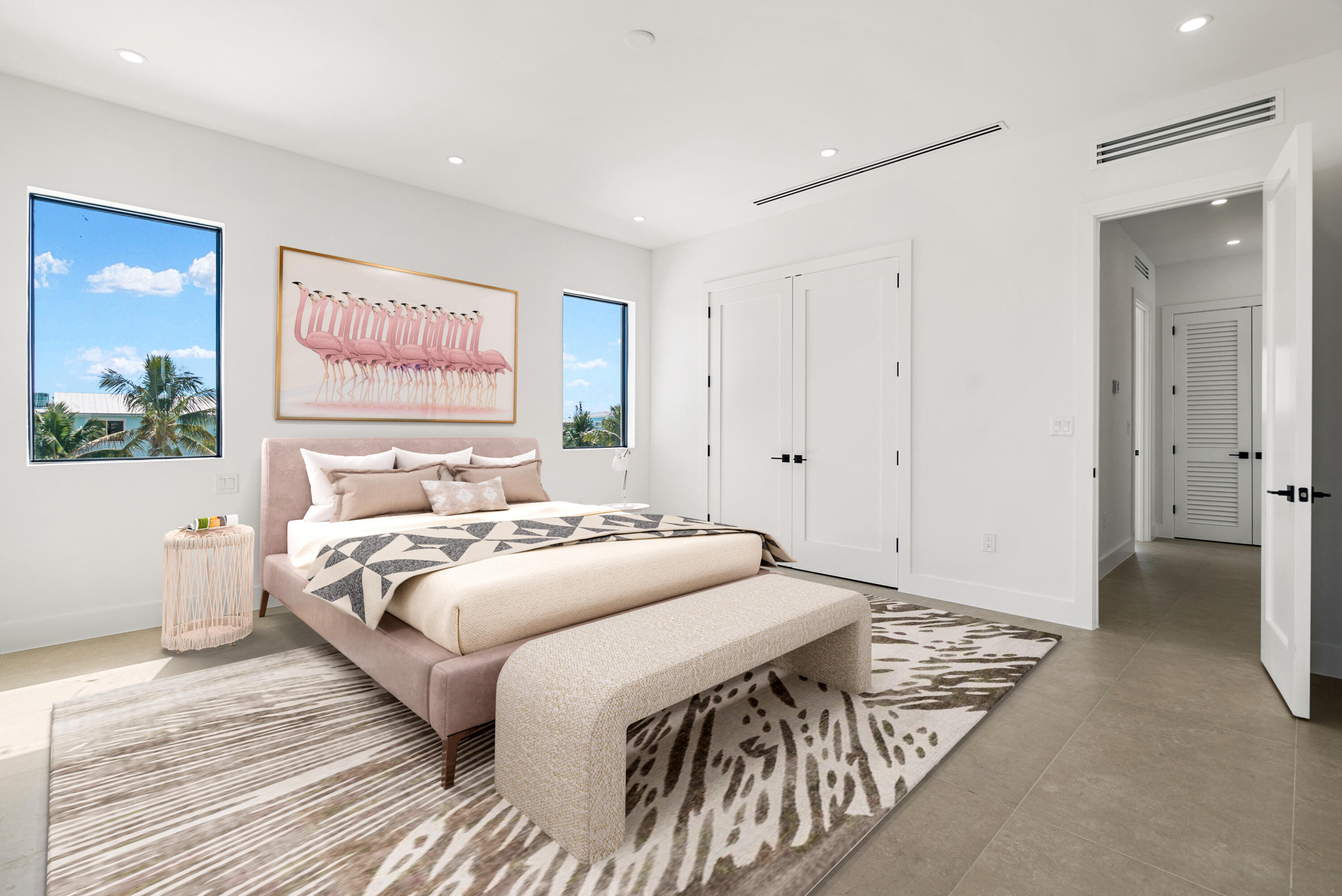 27 Ocean Drive Key Largo, FL 33037 - Photo 33 of 61 a bedroom with a bed and a painting on the wall