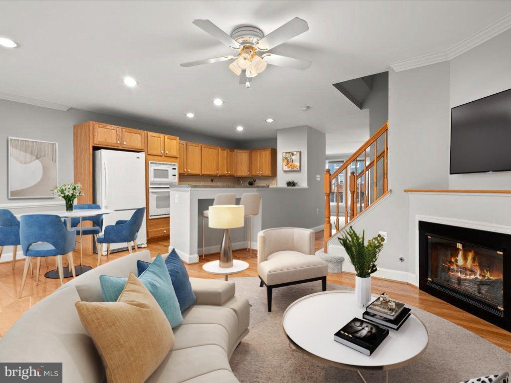 123 Rivanna Terrace Southwest Leesburg, VA 20175 - Photo 7 of 53 Family Rm opens to Kitchen/Dining Virtually staged