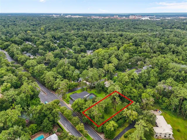 an aerial view of a city