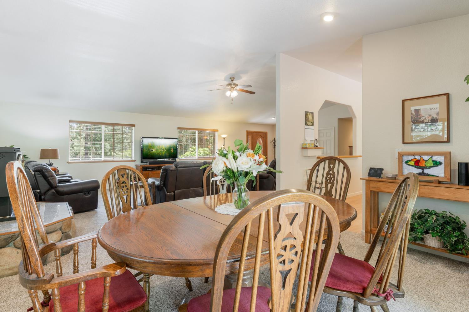 6221 Speckled Road Pollock Pines, CA 95726 - Photo 9 of 41 a view of a dining room with furniture