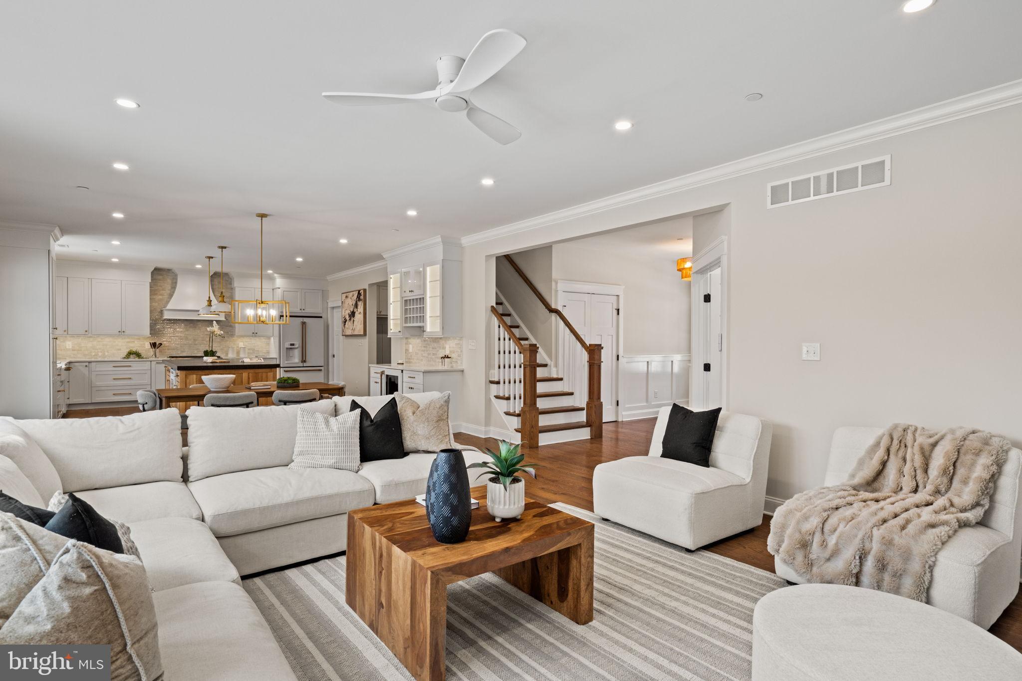 305 Glenway Road Glenside, PA 19038 - Photo 18 of 93 a living room with furniture and a view of kitchen