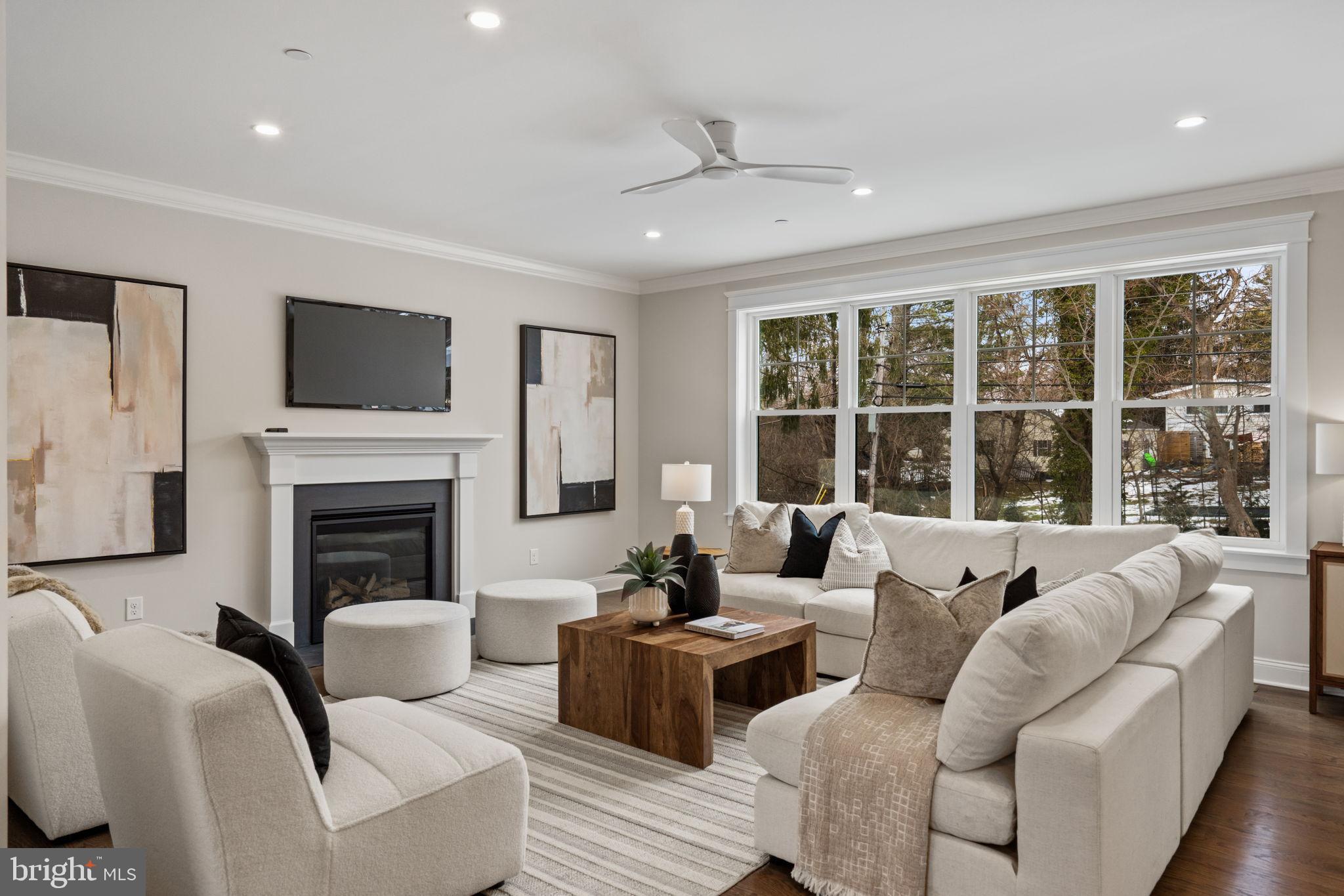 305 Glenway Road Glenside, PA 19038 - Photo 19 of 93 a living room with furniture fireplace and a large window