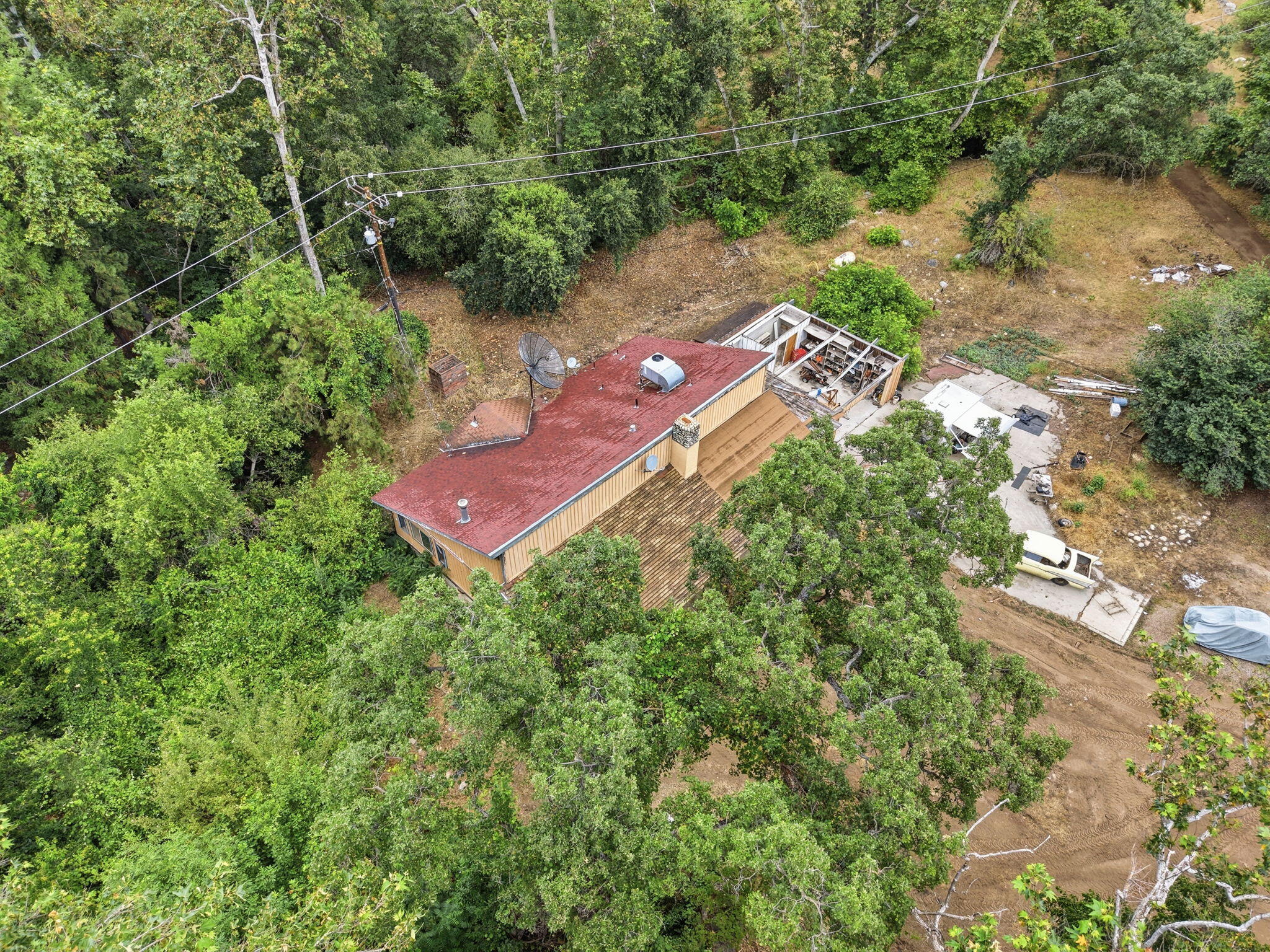 44065 South Fork Drive Three Rivers, CA 93271 - Photo 31 of 33 an aerial view of a house with a yard