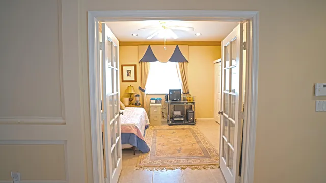 a very nice looking room with a large window