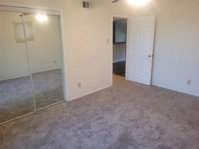 an empty room with an entryway