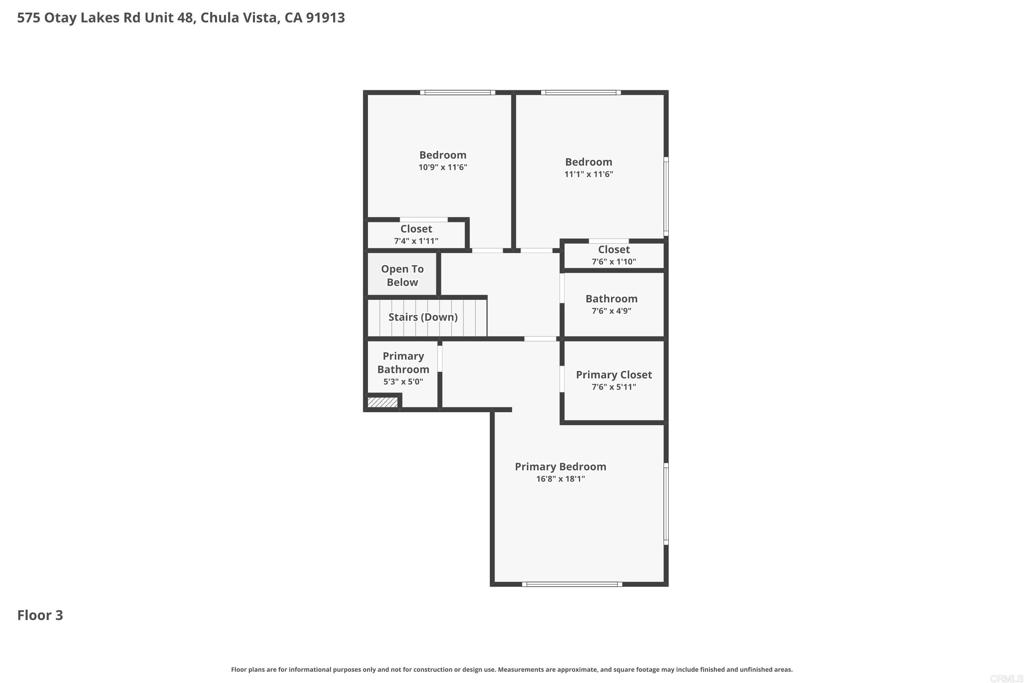 575 Otay Lakes Road, Unit 48 Chula Vista, CA 91913 - Photo 50 of 50 Floor Plan - Level 3