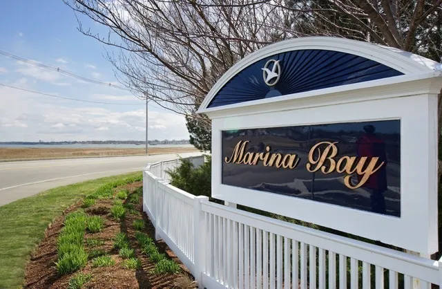 a view of a street sign under an umbrella