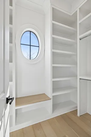 a view of a hallway with workspace