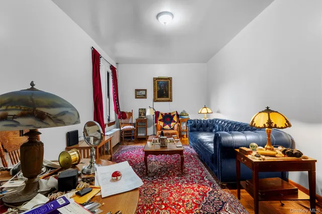 a living room with lots of furniture and a couch