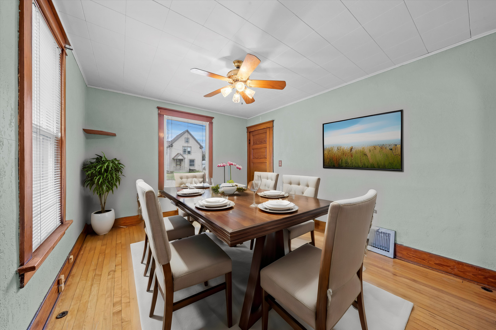 1443 Main Street Crete, IL 60417 - Photo 5 of 19 a view of a dining room with furniture and wooden floor