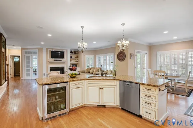 a bathroom with a sink vanity and mirror