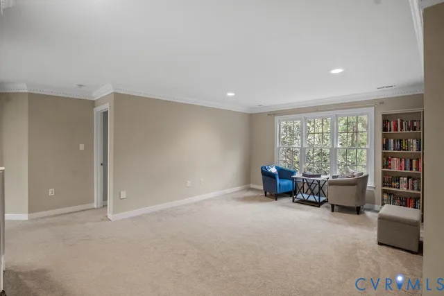 a workspace with furniture and a window