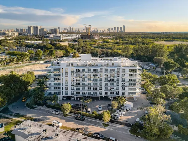 a view of a city with tall buildings