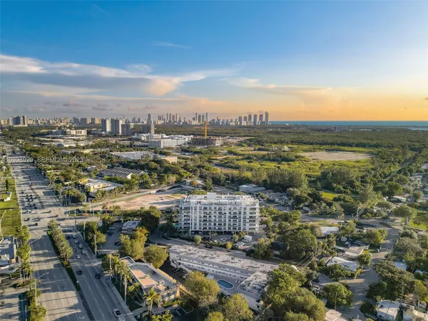 an aerial view of a city