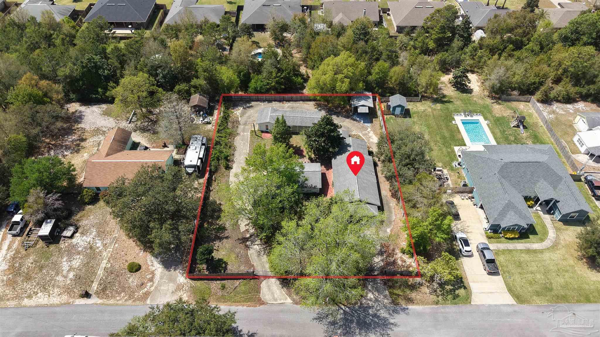 1961 Guseman Road Gulf Breeze, FL 32563 - Photo 30 of 37 an aerial view of multiple houses