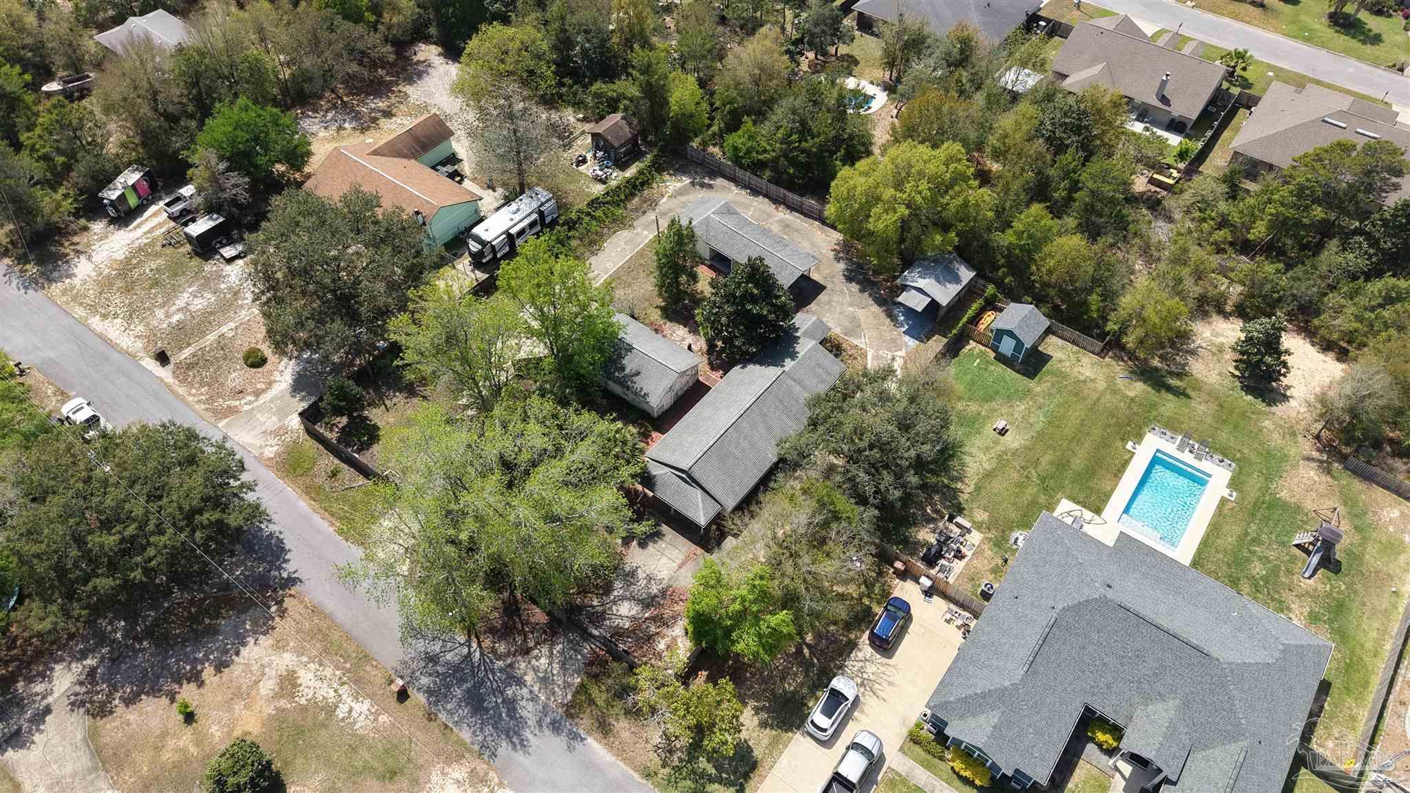 1961 Guseman Road Gulf Breeze, FL 32563 - Photo 31 of 37 an aerial view of residential house with outdoor space