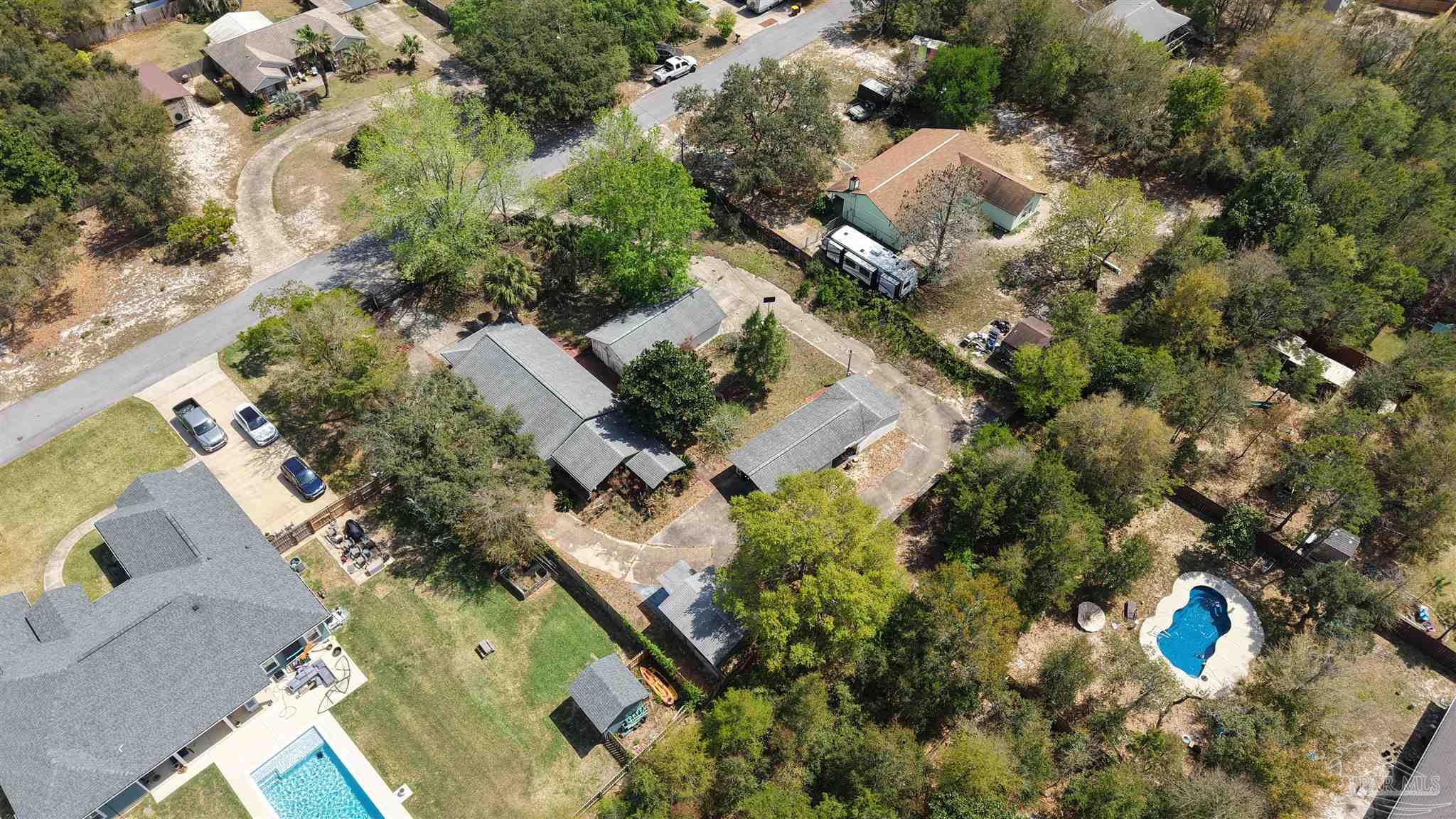1961 Guseman Road Gulf Breeze, FL 32563 - Photo 32 of 37 an aerial view of house with yard
