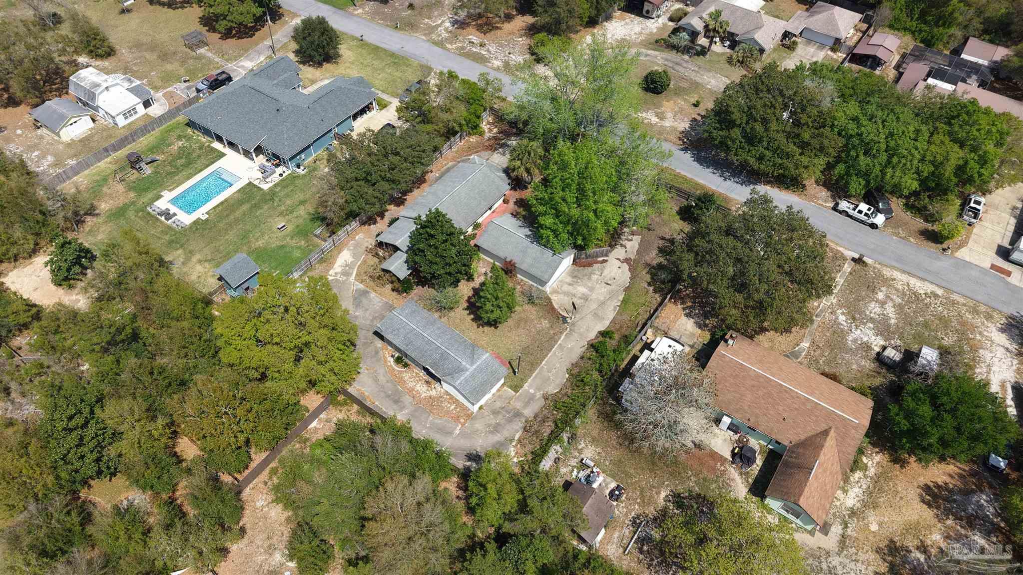 1961 Guseman Road Gulf Breeze, FL 32563 - Photo 33 of 37 an aerial view of residential house with outdoor space