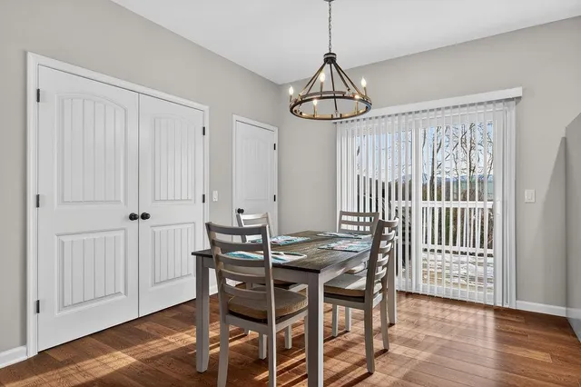a view of a hallway with washer and dryer