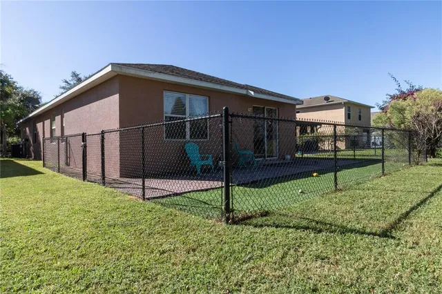 a house view with a garden space