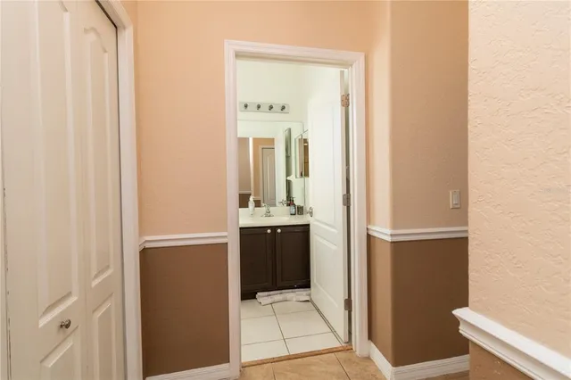 a bathroom with a bathtub and a sink