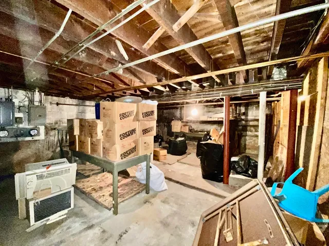 a picture of a building with seating space