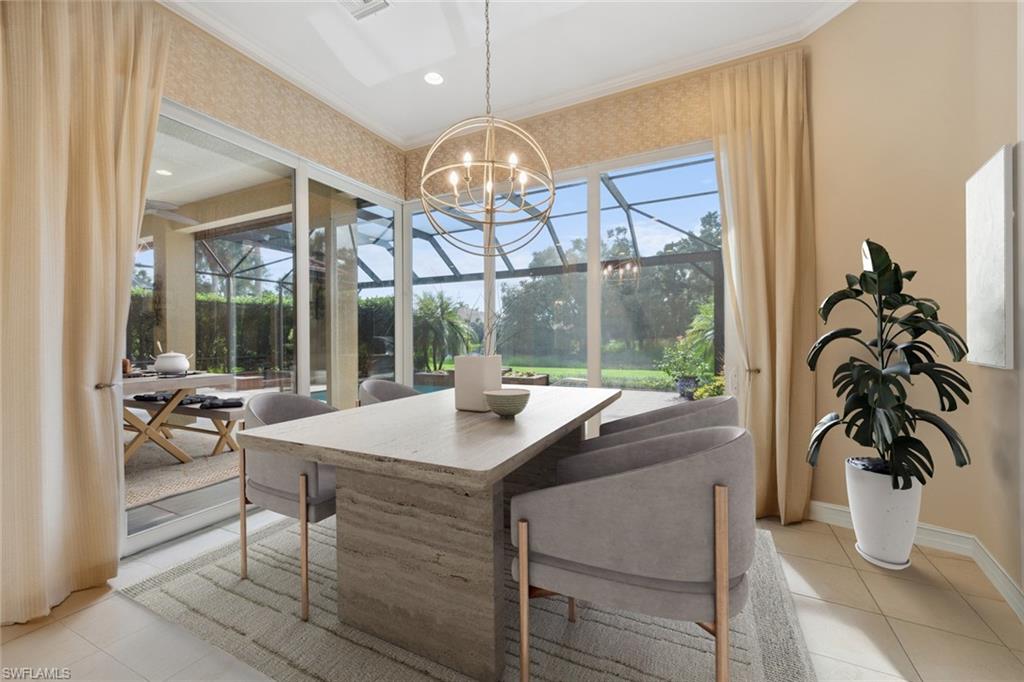 20008 Oak Fairways Court Estero, FL 33928 - Photo 18 of 49 a view of a dining room with furniture window and outside view