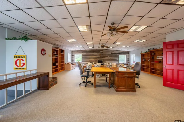 a view of a room with furniture