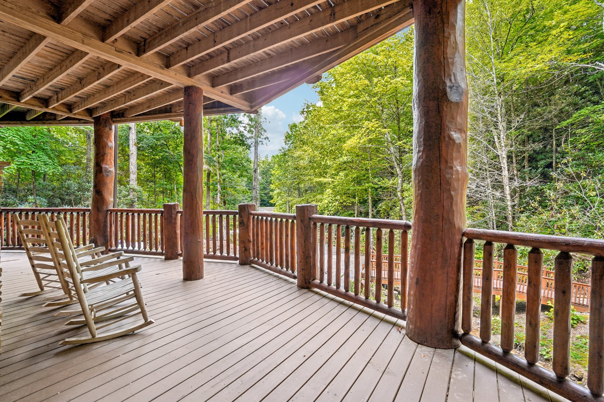 641 Pinnacle Vista Road Gatlinburg, TN 37738 - Photo 49 of 68 a view of a two chairs in the balcony