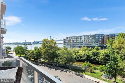 a view of a balcony with an outdoor space