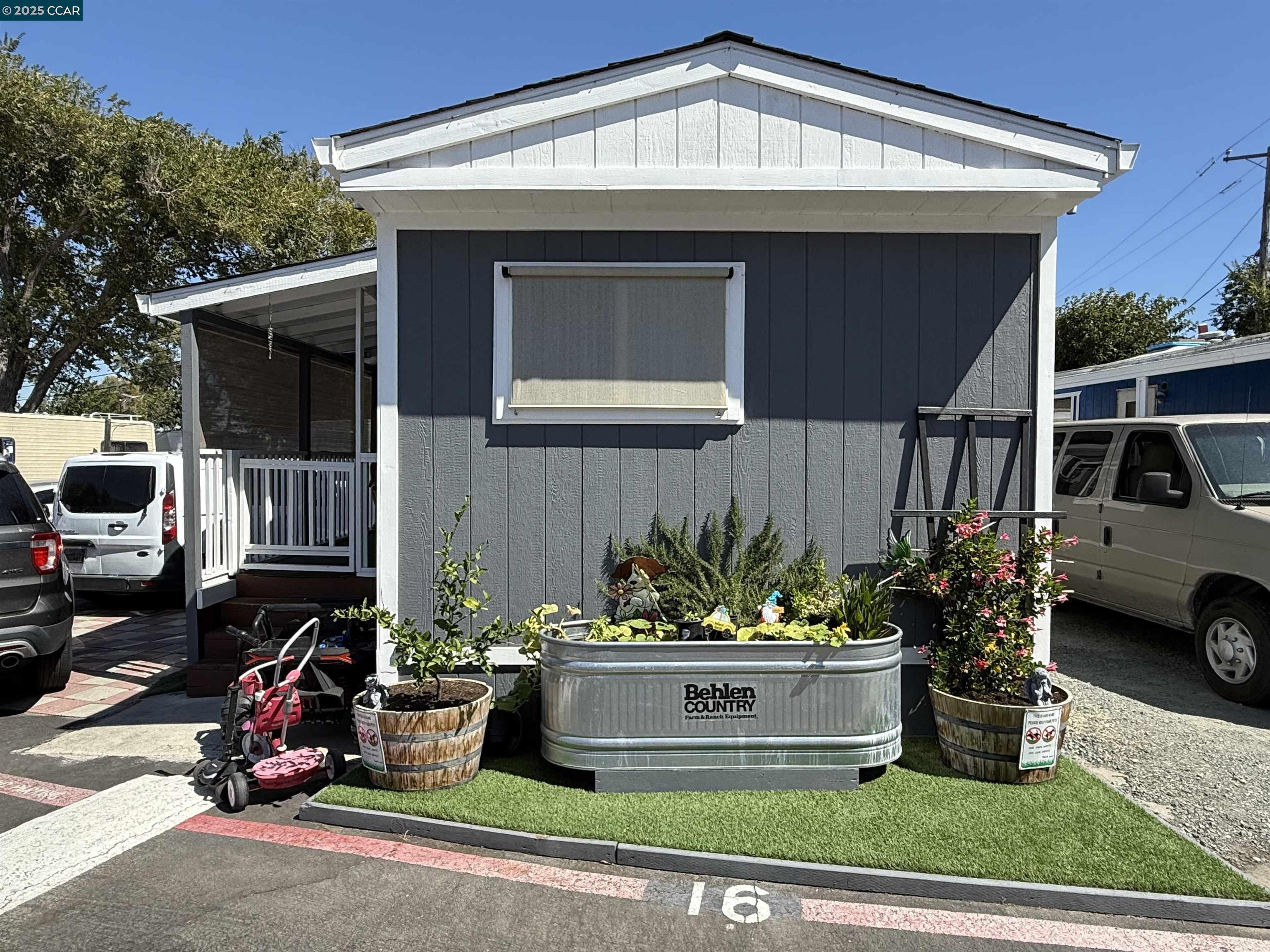 a front view of a house