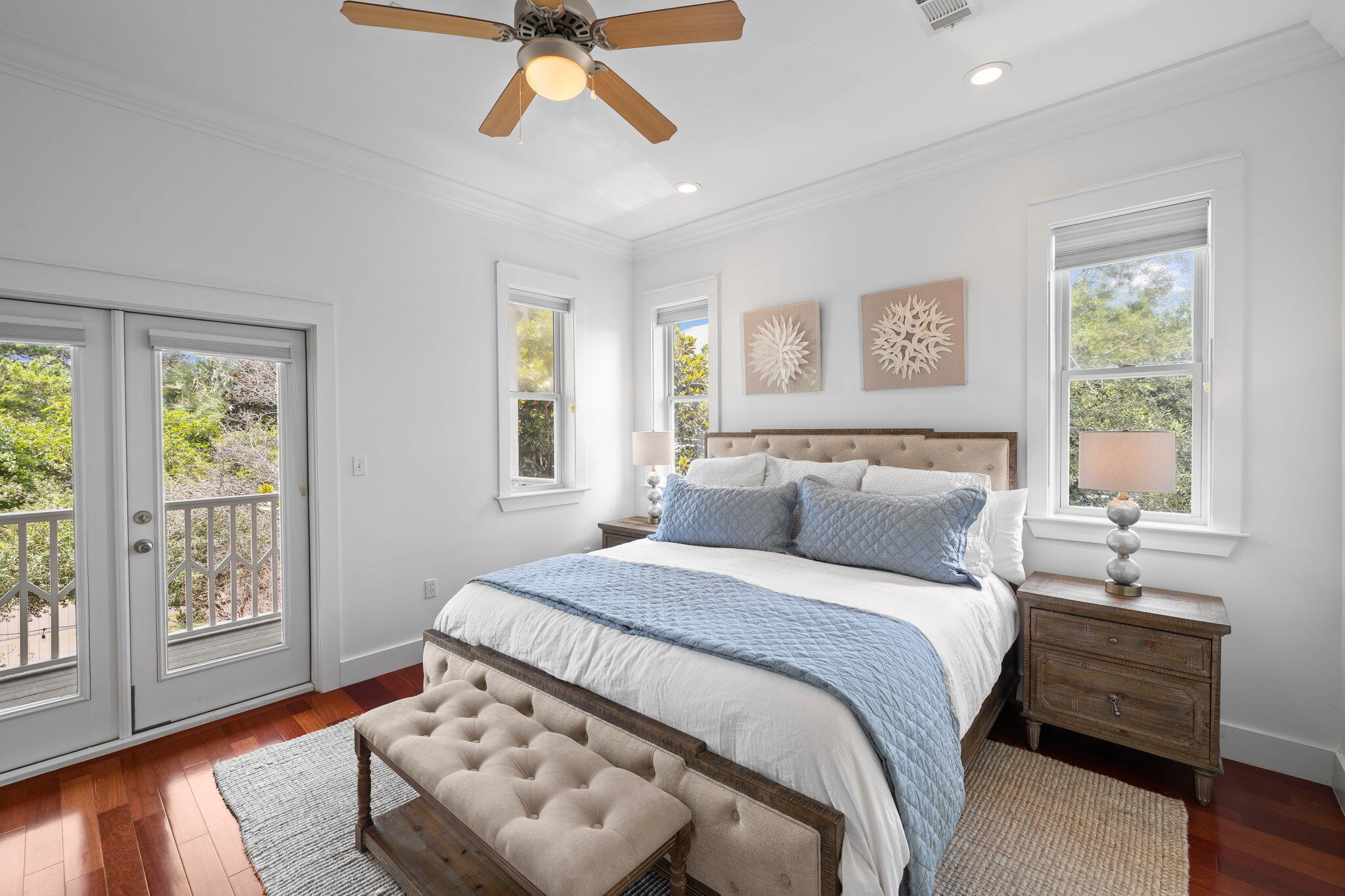 67 West Blue Crab Loop Inlet Beach, FL 32461 - Photo 25 of 78 a bedroom with a bed and wooden floor