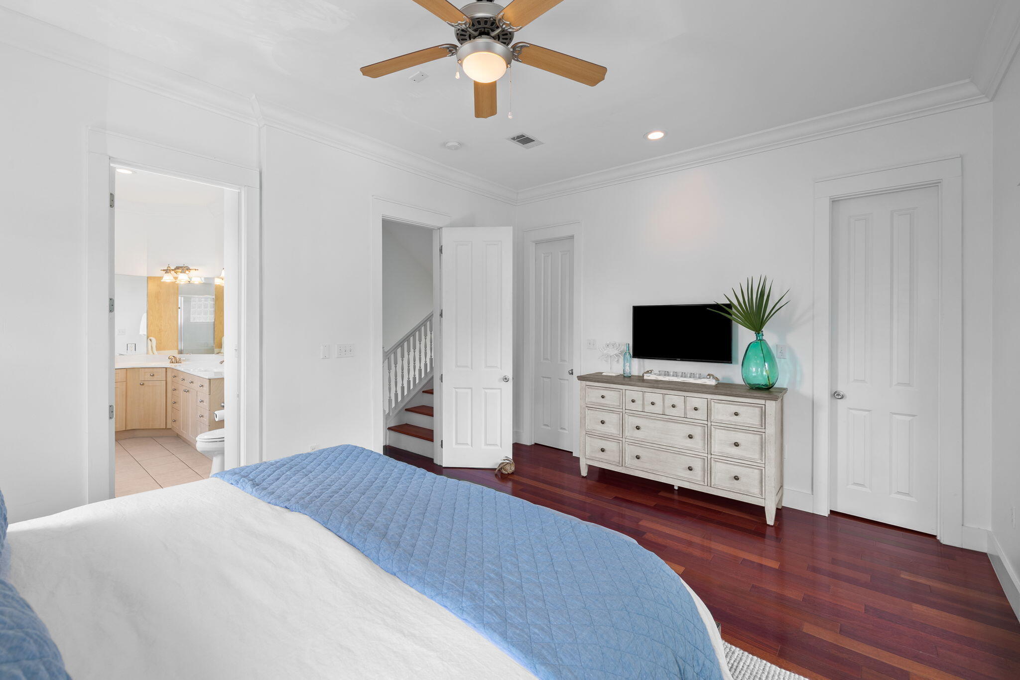 67 West Blue Crab Loop Inlet Beach, FL 32461 - Photo 29 of 78 a bedroom with furniture and a flat screen tv