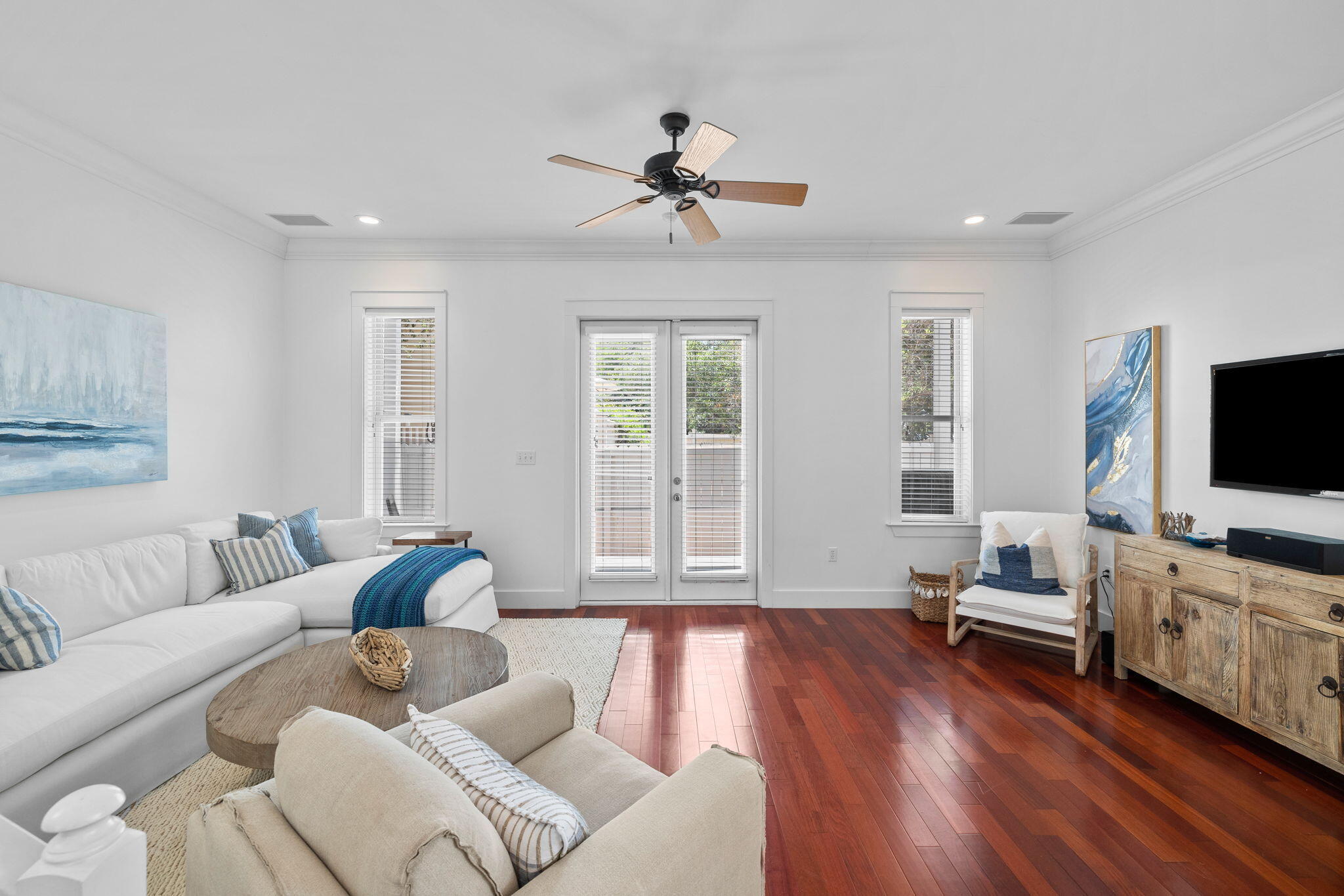67 West Blue Crab Loop Inlet Beach, FL 32461 - Photo 7 of 78 a living room with furniture and a flat screen tv