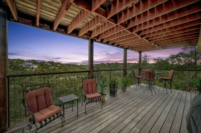 a view of sitting space on roof deck