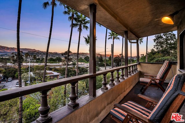 a view of city from balcony
