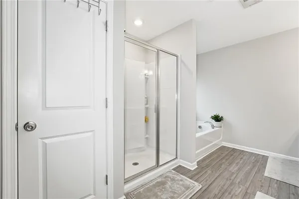 a view of bathroom with shower