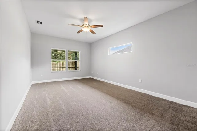 an empty room with a window