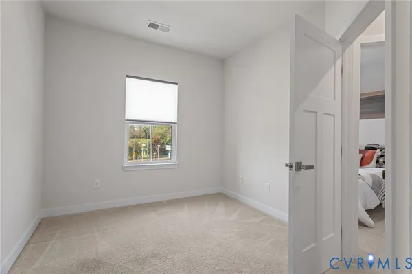 an empty room with a window