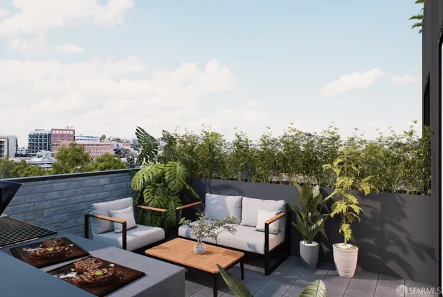 a view of a couches in the roof deck