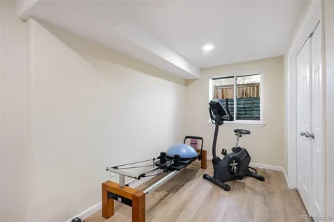 a room with furniture and a window
