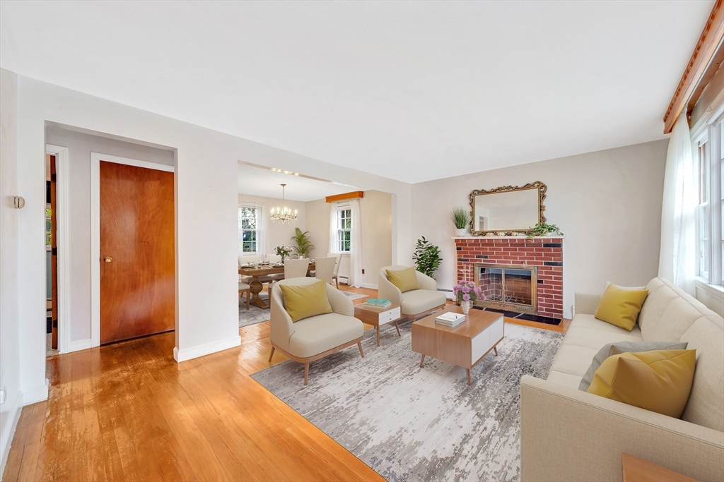 19 Wilbur Avenue Arlington, MA 02476 - Photo 6 of 32 a living room with furniture and a couch