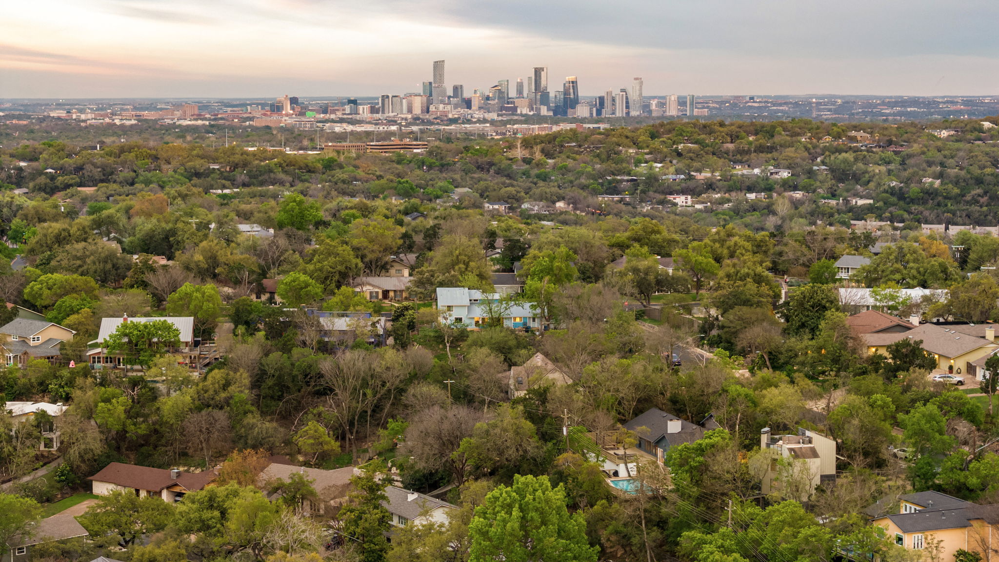 6501 Sumac Drive Austin, TX 78731 - Photo 38 of 40 Aerial view of skyline