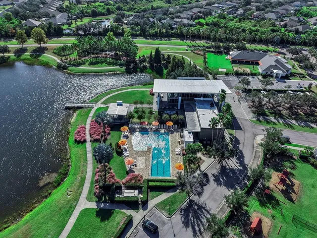 an aerial view of house with outdoor space
