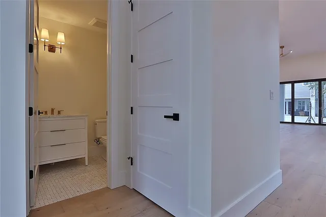 a view of cabinets and a window in a room