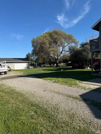 a view of a golf course with a lake