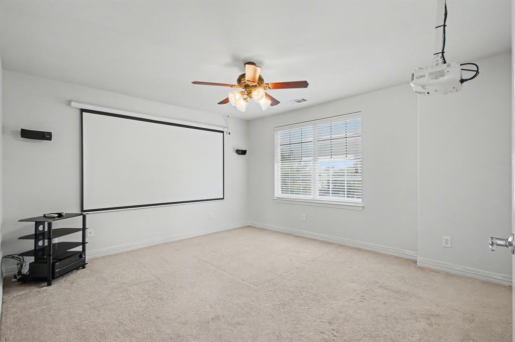6131 Myrtle Lane Frisco, TX 75036 - Photo 22 of 34 a view of a livingroom with a ceiling fan and window