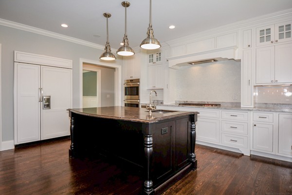 14 Aberdeen Road Weston, MA 02493 - Photo 3 of 30 a open kitchen with stainless steel appliances granite countertop a stove a sink dishwasher a refrigerator and white cabinets with wooden floor