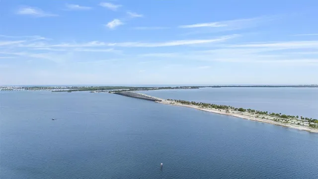 a view of an ocean and beach